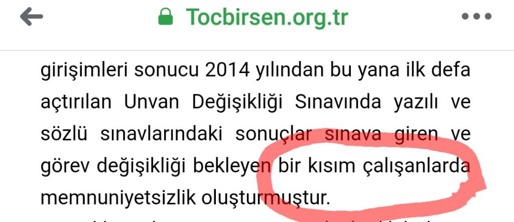 TOÇ-BİR-SEN TÜM ORMAN MUHAFAZA MEMURLARINDAN ÖZÜR DİLEMELİ!