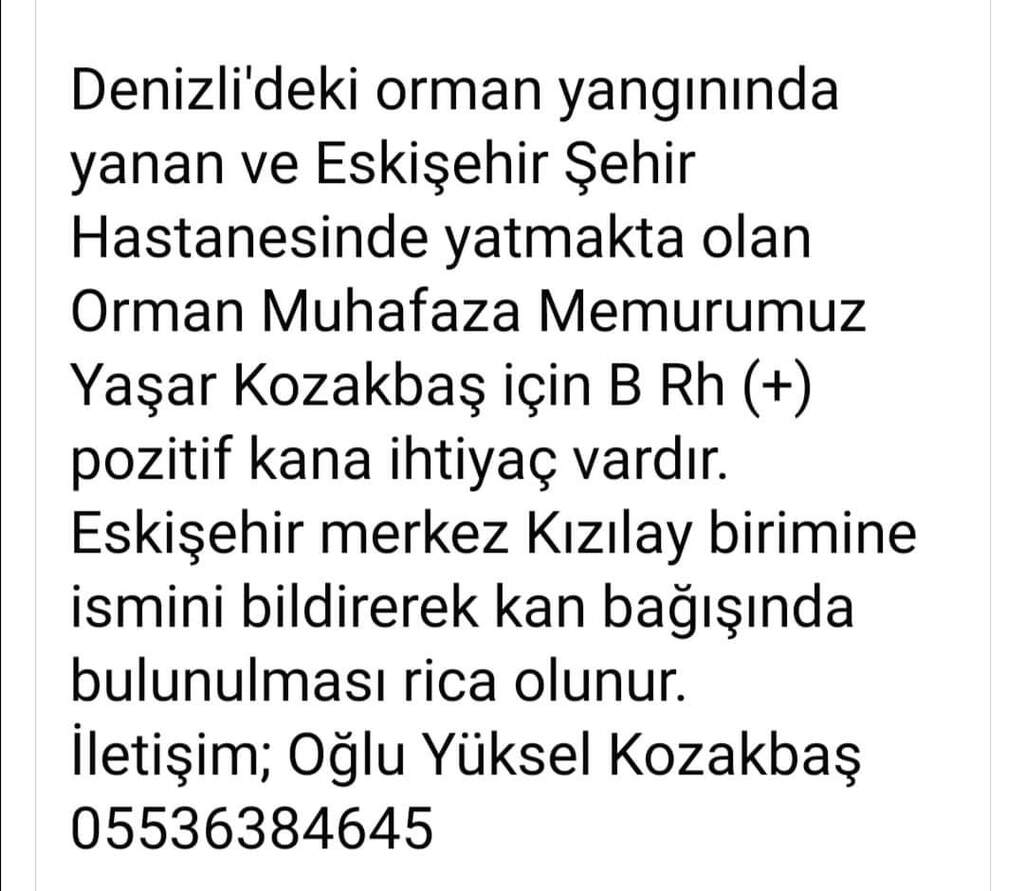 Acil kan ihtiyacı
